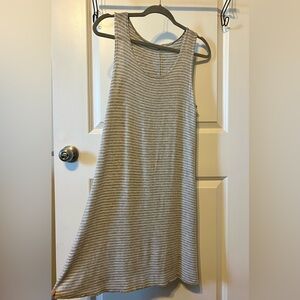 Olivia Rae Gray and White Striped T-shirt Dress